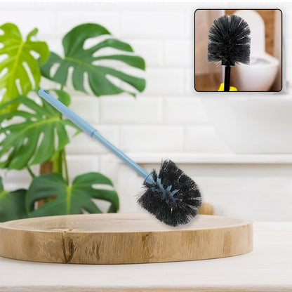 PLASTIC ROUND TOILET CLEANER BRUSH PLASTIC BATHROOM CLEANER - ROUND HOCKEY STICK SHAPE TOILET BRUSH