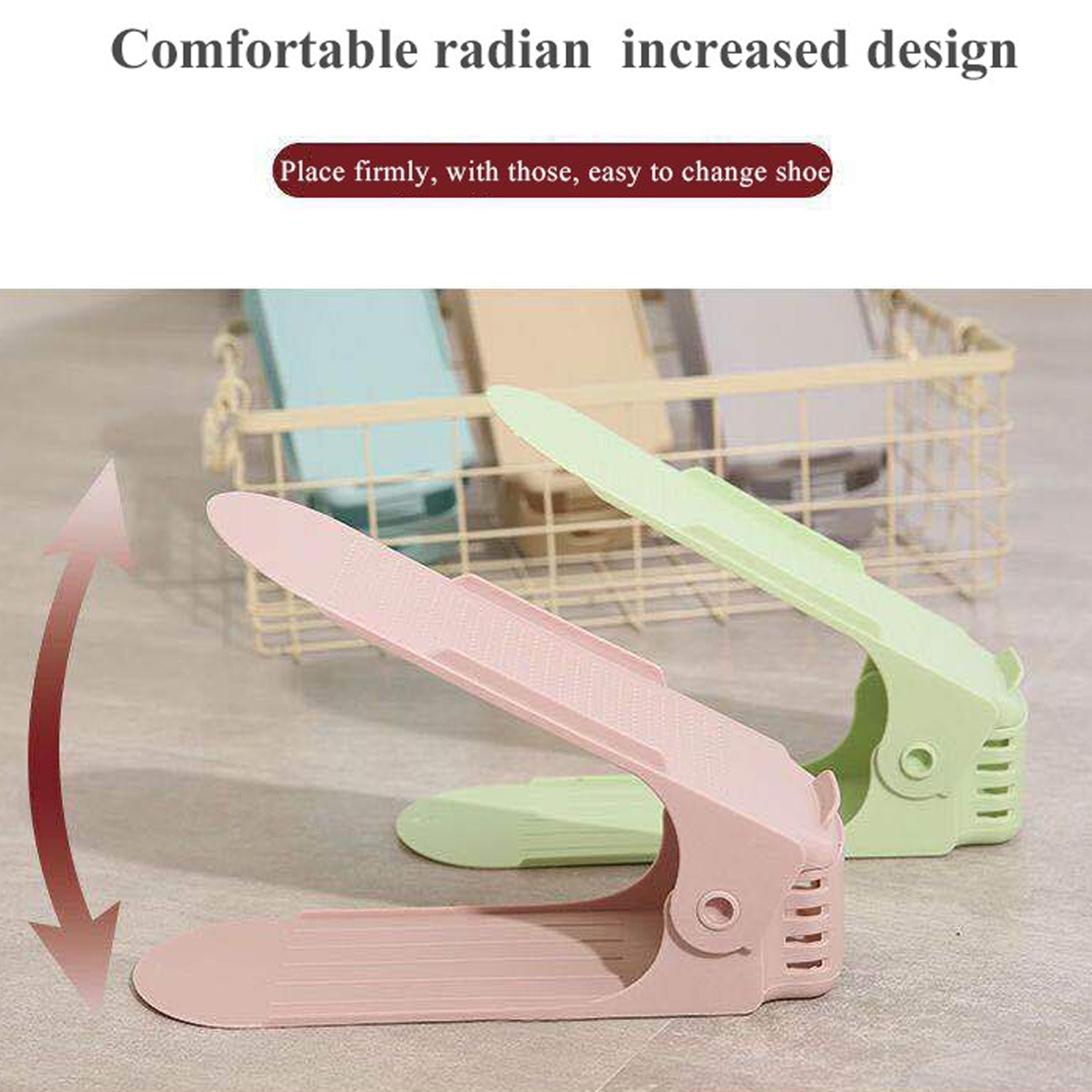 1336A ADJUSTABLE FOLDING SHOE SLOTS ORGANIZER . Chappal Stand 