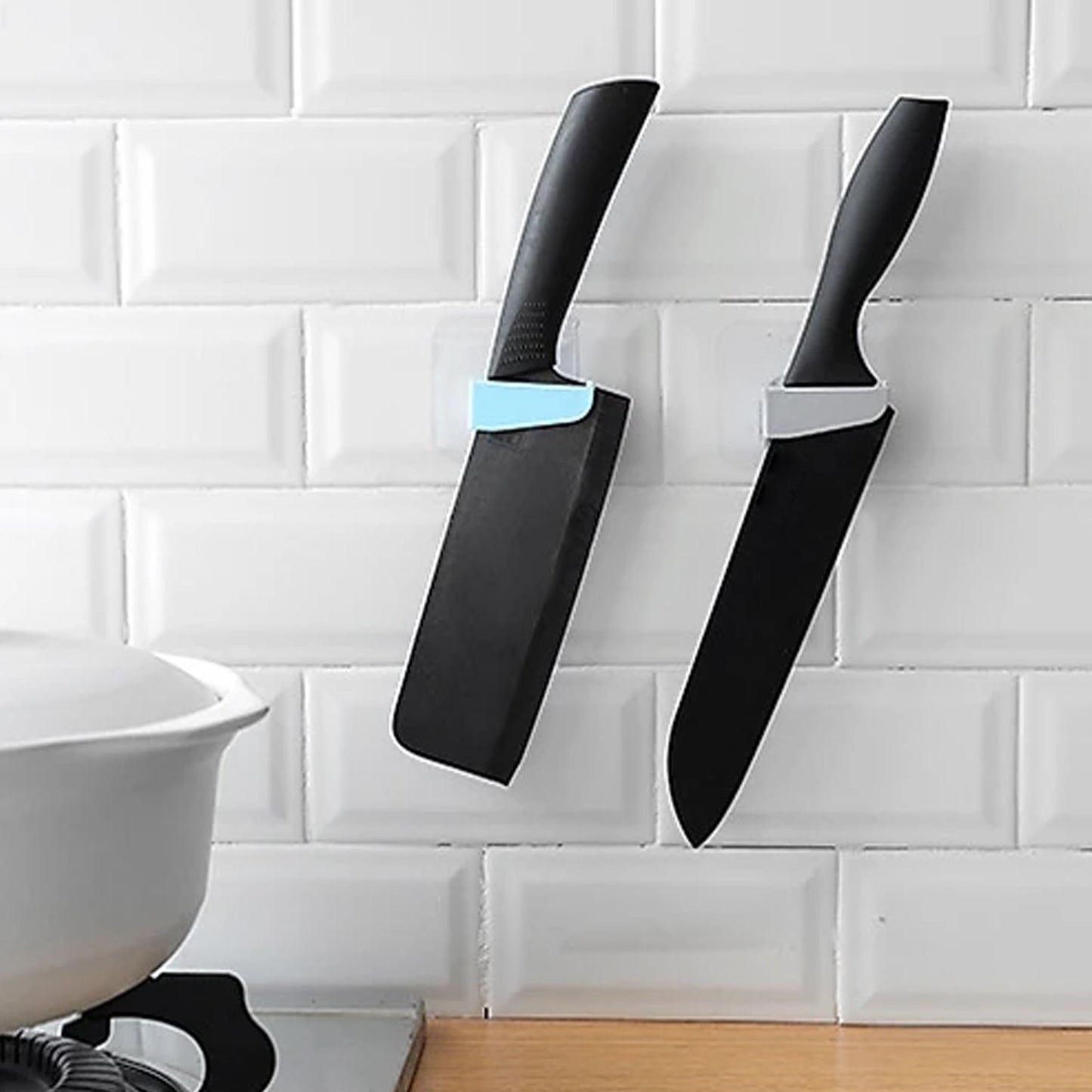 Punch-free Wall Hanging Knife Holder / Stand, Knife Holder Kitchen Supplies Tool Holder Insert Knife Shelf Storage Rack (1 pc )