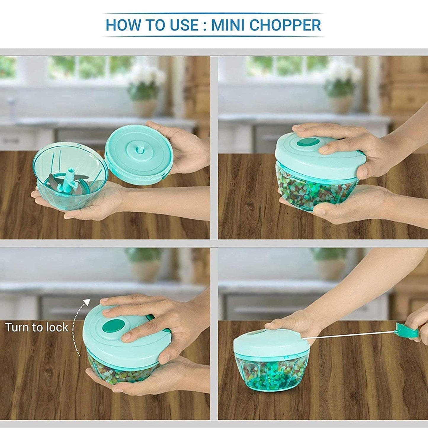 manual food chopper compact powerful hand held vegetable chopper blender