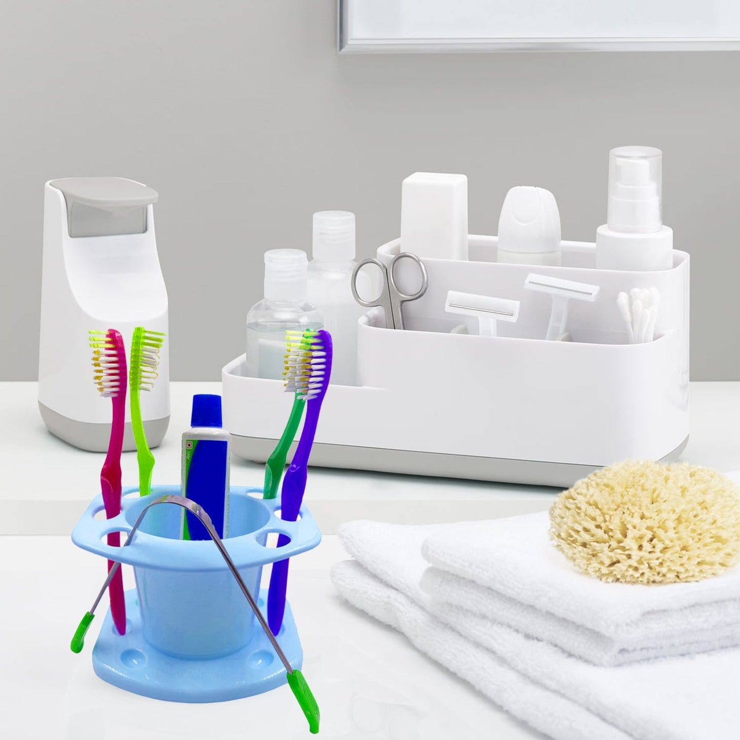 3689 Toothbrush Holder widely used in all types of bathroom places for holding and storing toothbrushes and toothpastes of all types of family members etc. 