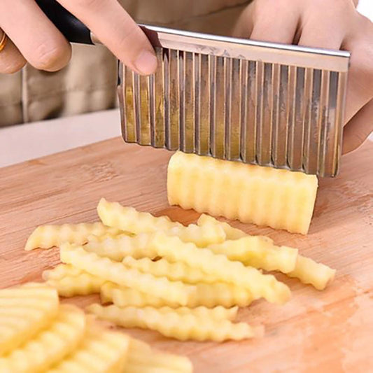 2007A Stainless Steel Vegetable Salad Chopping Knife Crinkle Cutters, DoeDap