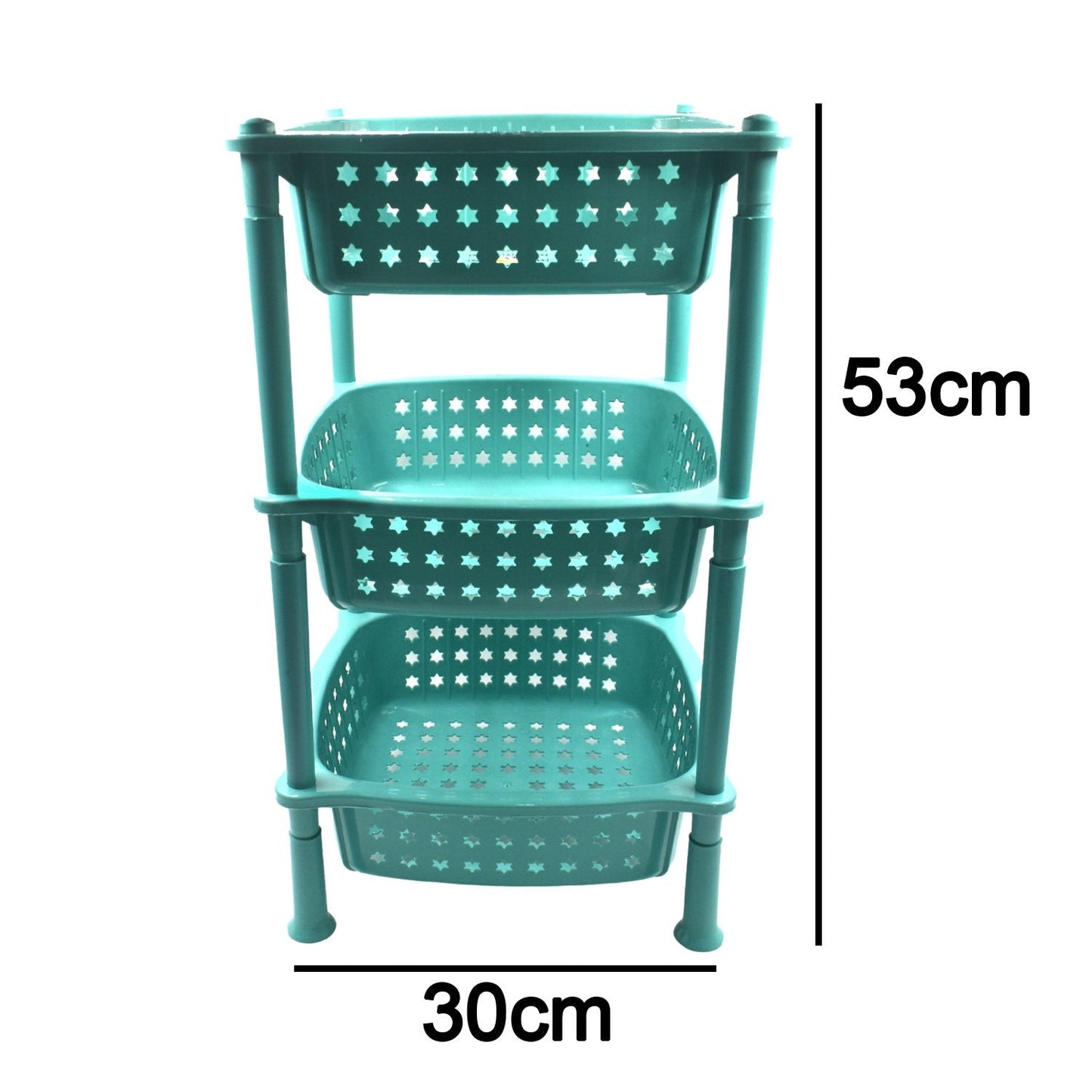 2588 3 layer round Kitchen Trolley Basket 