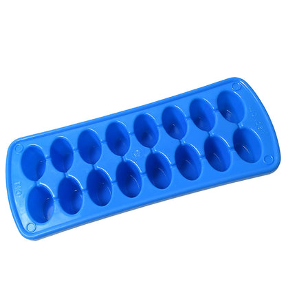 Plastic Ice Cube Tray- Cube Plastic Ice Cube Moulds & Tray with Flexible Ice Trays, Stackable Flexible & Twist Release Safe Ice Cube Molde