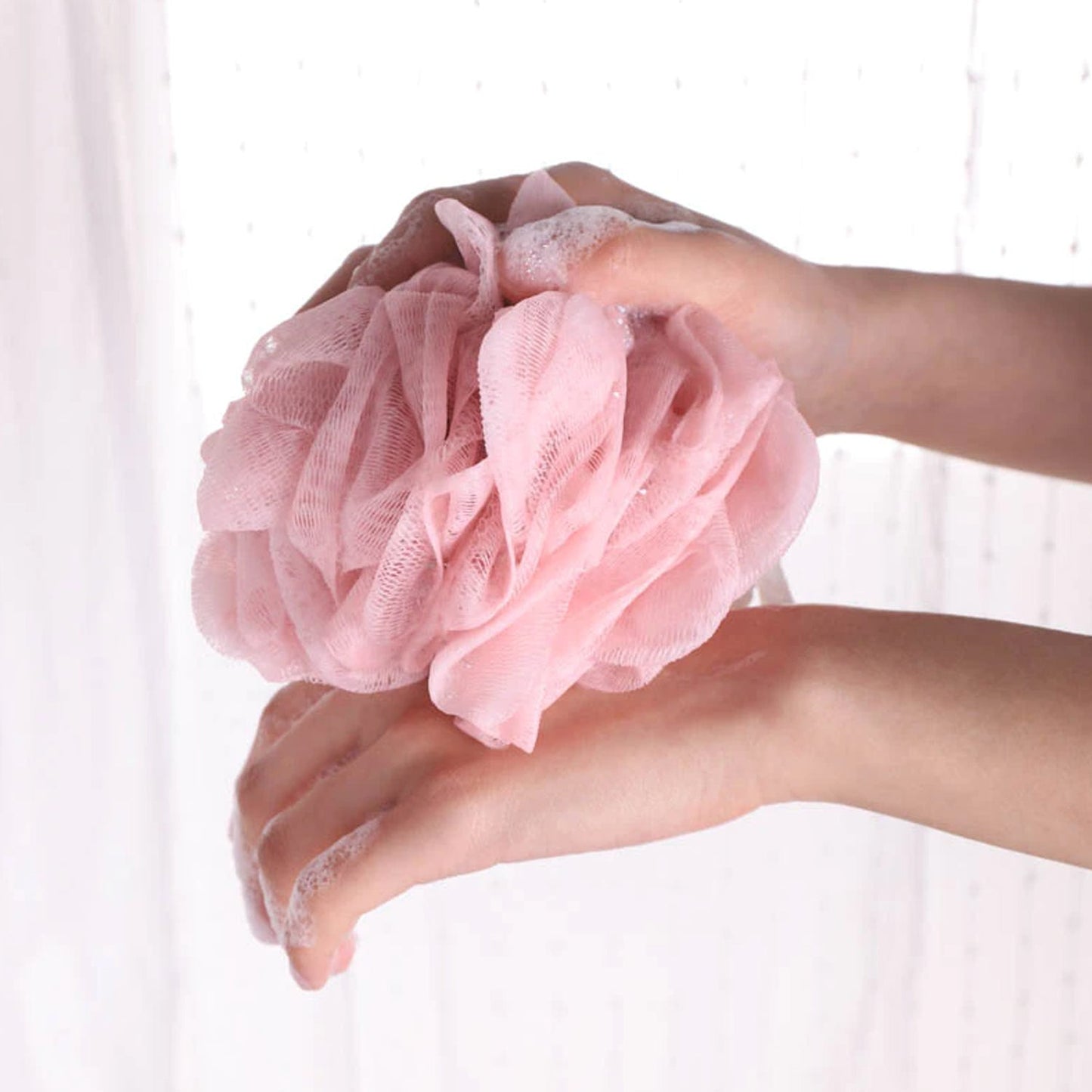 1462B Bath Sponge Round Loofah and Back Scrubber for Men and Women 