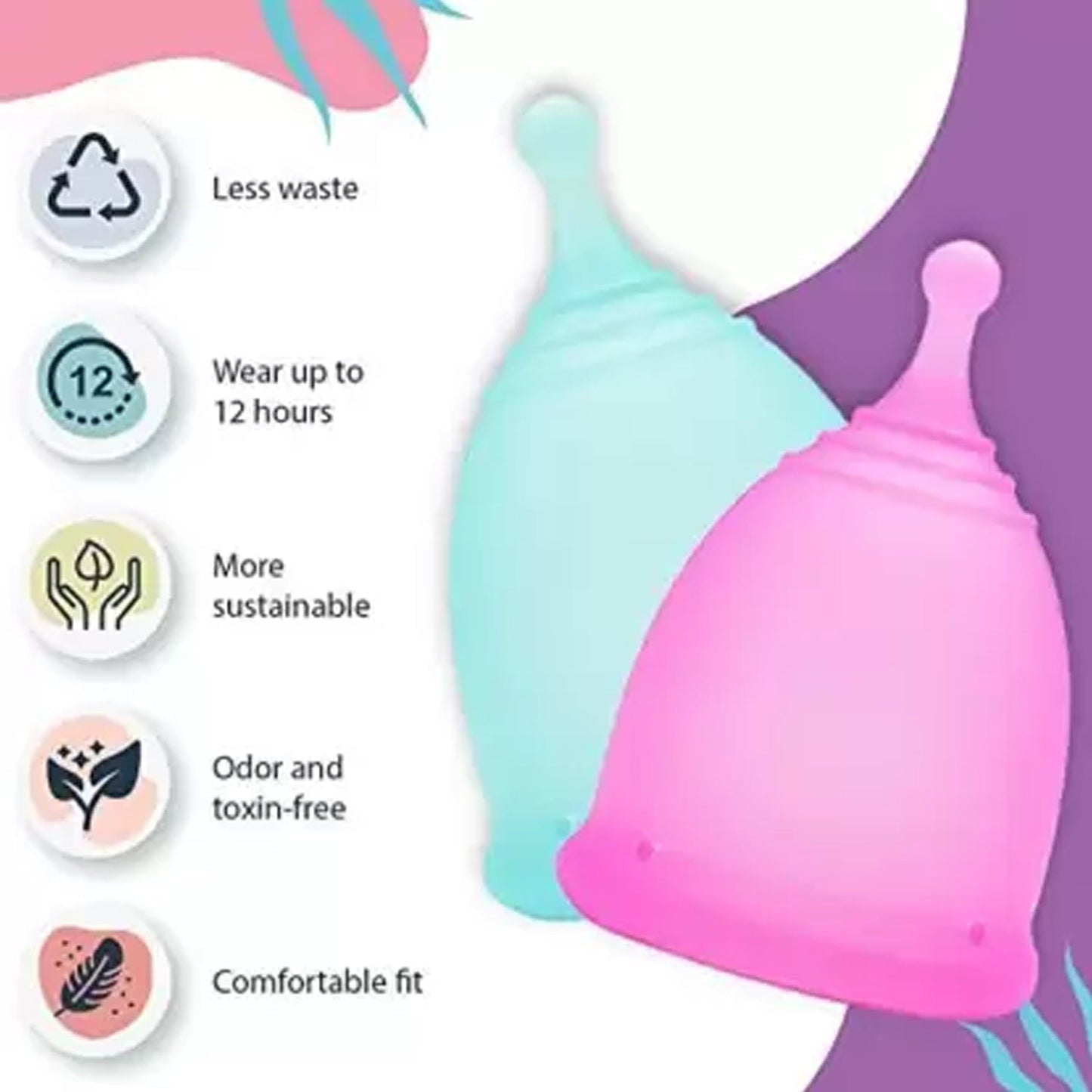 REUSABLE MENSTRUAL CUP USED BY WOMEN AND GIRLS DURING THE TIME OF THEIR MENSTRUAL CYCLE